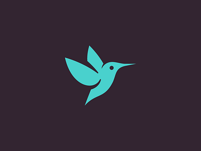 Colibri mark (simplified) bird colibri flat humming bird hummingbird logo mark