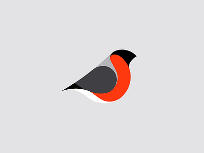 Bullfinch mark bird branding bullfinch connections flow icon icon design logo logo design mark winter