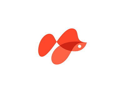 Fish mark branding fish flat icon icon design logo logo design red