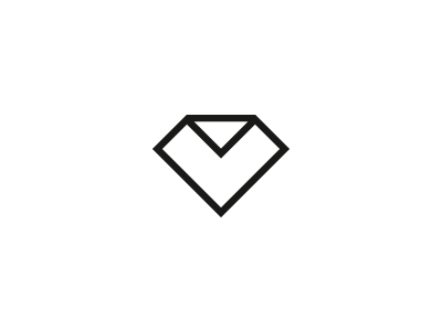 Diamond paper black and white diamond for fun logo mark paper simple
