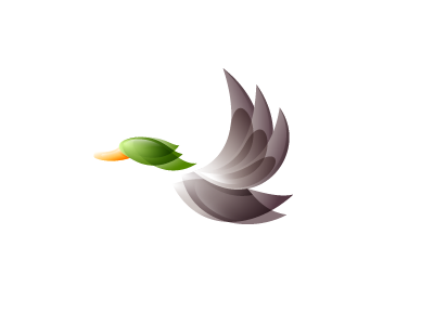 Duck mark logo mark duck green grey orange sale