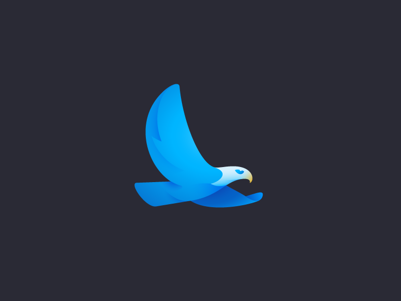 Eagle mark flight eagle bird gradient branding logo icon icon design logo design