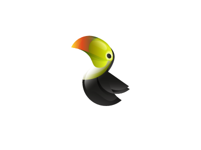 Toucan mark bird black green logo mark orange sale toucan