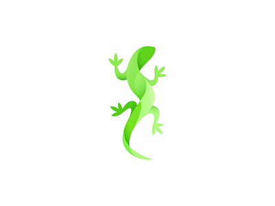 Lizard flow green icon lizard log mark sale