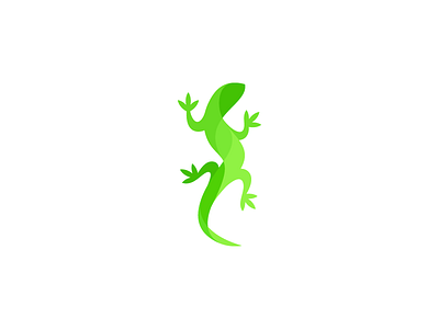 Lizard (Flat version) flat green icon lizard logo