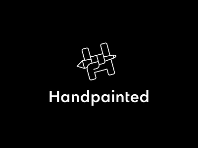 Handpainted logo branding design hand letter logo logo design mark painting wacom