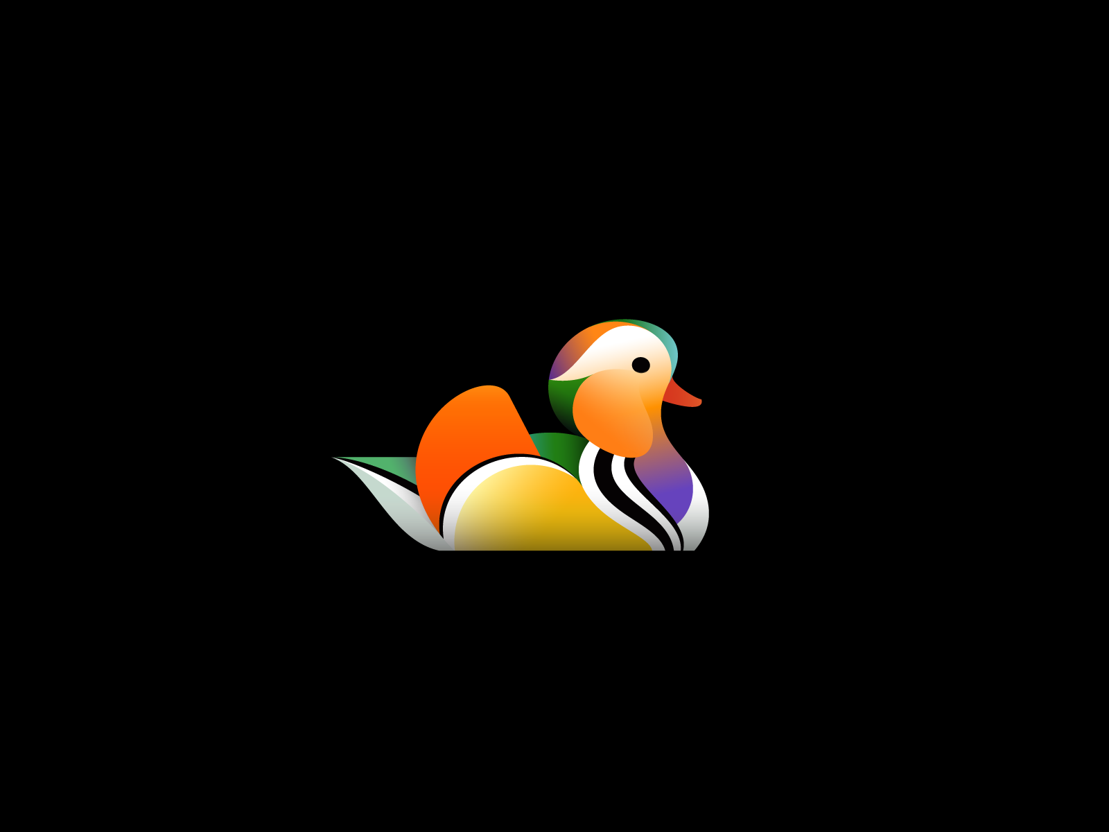 Mandarin Duck by Ivan Bobrov — logo design on Dribbble