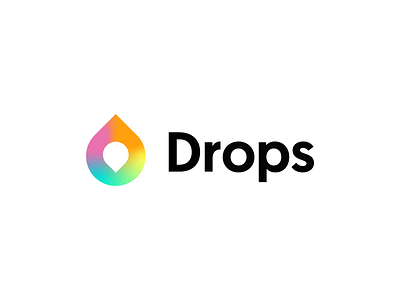 Drops (revised version) drop drops gradient icon icon design logo logo design mark
