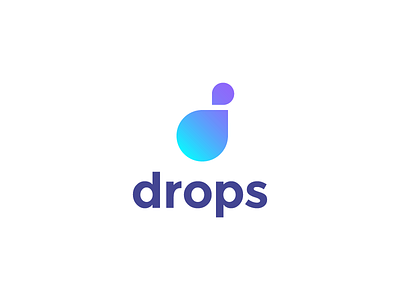 Drops (revised 2nd) drop drops icon icon design letter logo logo design mark wip