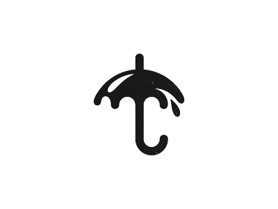 C (umbrella) insurance logo mark negative space protection rain sale umbrella