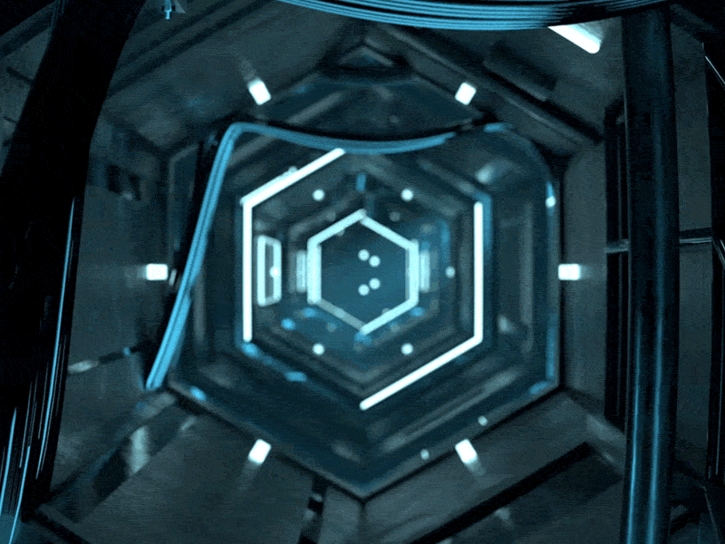 Sci Fi Neon Tunnel 3d animation cinema4d cyber cyberpunk future glow hexagon motion neon neon colors neon light render sci fi tech visual