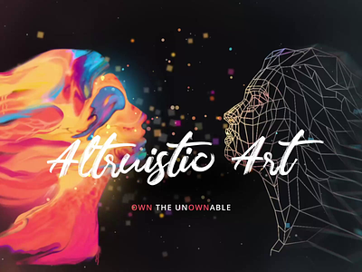 Altruistic Art 2d 3d animation art face illustration line mesh particle