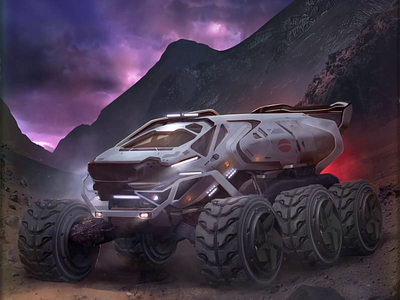 Mars Cards Rover 2d card cloud concept futuristic illustration mars motion rover space vfx