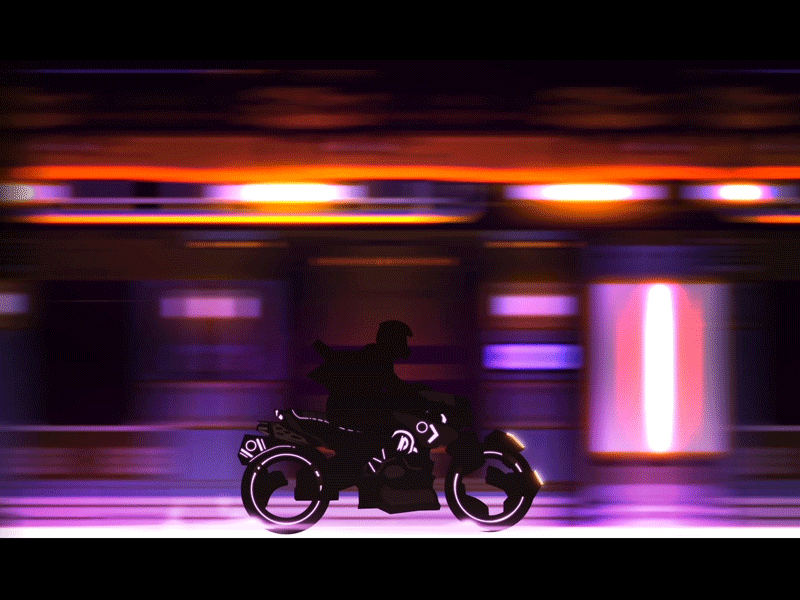 Project - Omega animation bike cyberpank future motiondesign motocycle