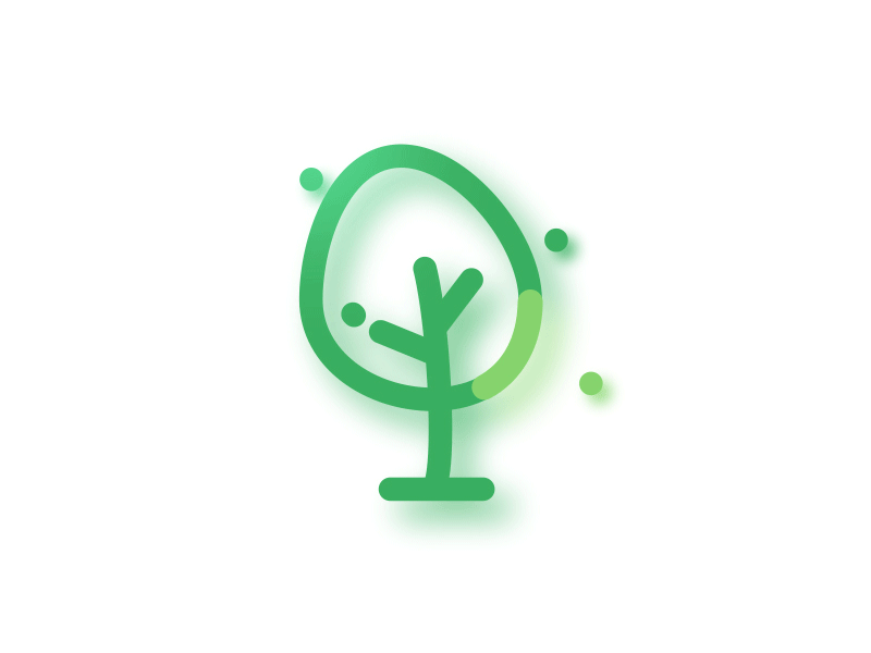 Funny Tree Animation amination design dots eco ecology funny green icon line motion tree vector