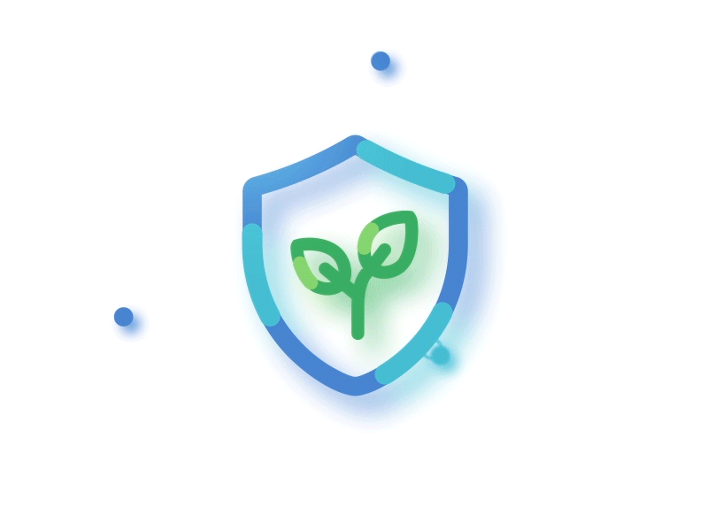 Ecology Shield Icon animation design eco ecology flower green icon leaf vector virus