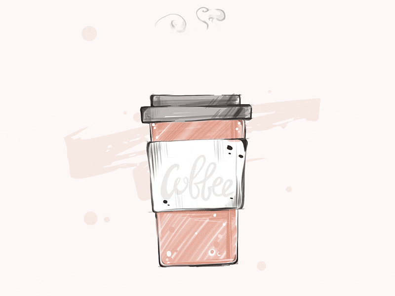 Coffee Cup Animation Sticker animation coffee cup illustration ipad motion motion art procreate sticker