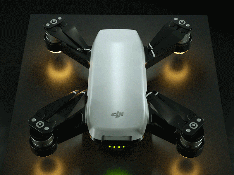 DJI Spark Drone Blades and Color 3d animation blades body color colors device dji drone lights motion octane quadrocopter