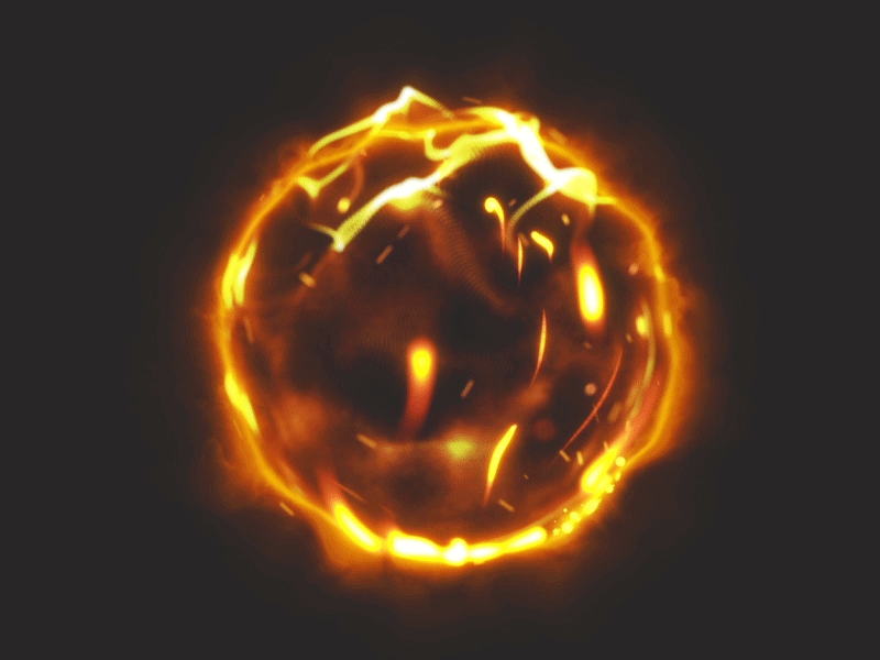 Fire Sphere Spell aftereffects animation ball fantasy fire magic magician motion particle spark sparks sphere trapcode