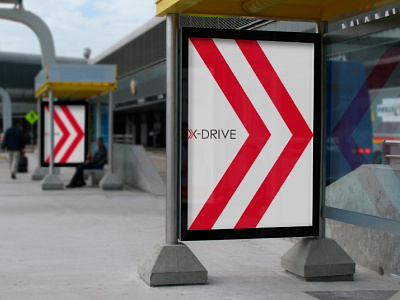 X-DRIVE auto car drive electronics identity logo