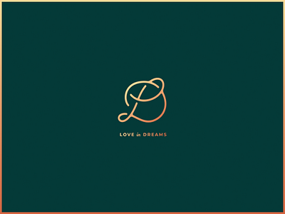 LOVE in DREAMS flat gradient logo minimalism minimalist