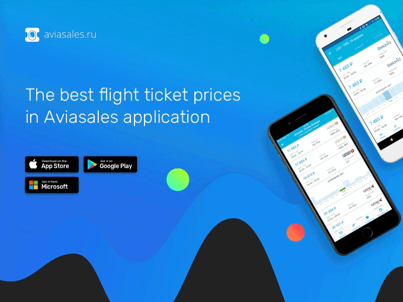 Landing Page by Konstantin Shirshov for Aviasales on Dribbble