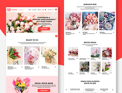 Florist Web Design | Landing page e commerce florist flowers landing page pink product design ui ux design web design