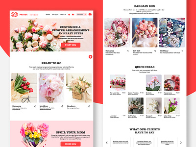 Florist Web Design | Landing page