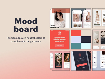 Mood board | color inspiration app design color palette colors e commerce fashion mobile app mood board neutral pink product design ui visual inspiration