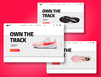 E-commerce | Header image Nike design e commerce figma header image nike orange parallax scrollable ui web design web page website