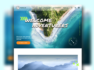 Travel & Tours | Landing page adventure design e e commerce figma inspiration lander landing page tours travel turquoise ui web design website