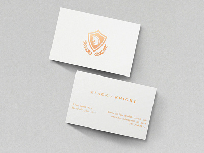 Black Knight brand business card chicago gold knight logo typography