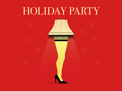 Holiday Party chicago holiday party illustration lamp leg silly