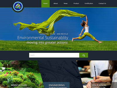 Eco Services Web Layout app branding design graphic design illustration logo typography ui ux vector web brand web design web work
