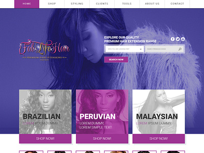 Hair Extension Web Design Work