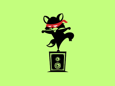 Ninja fox branding cartoon character design illustration logo mascot vector