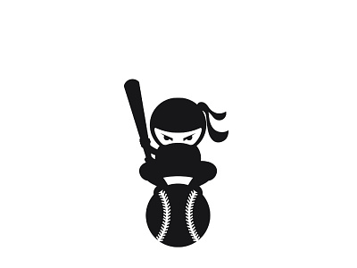 Ninja baseball branding cartoon character design illustration logo ninja vector