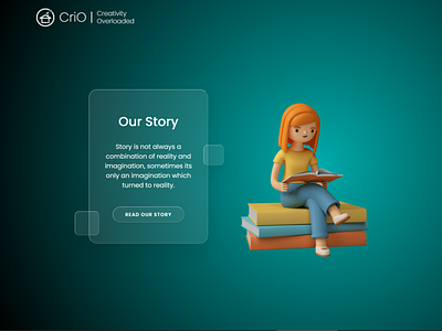 CriO77.com Navbar as a Landing page creative ui crio design glassmorphism graphic design ui ux web design