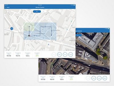 Drone App Mission Control app apple drone ios ipad map mission ui ux