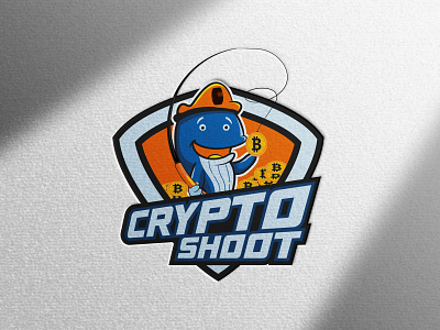 Crypto Digger logo badge logo branding creative logo crypto game logo crypto shoot fish logo gaming logo graphic design logo logo design