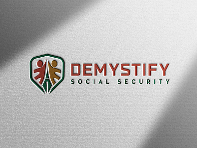 DEMYSTIFY SOCIAL SECURITY Logo Design branding creative logo demystify logo graphic design logo logo design social security logo