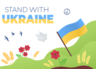 Banner for support of Ukraine art artwork design graphic design illustration vector
