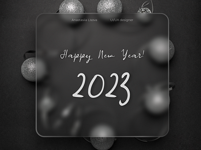 Happy New Year glass design art design glass glassmorphism graphic design new year ui