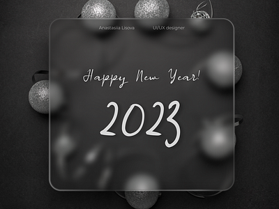 Happy New Year glass design