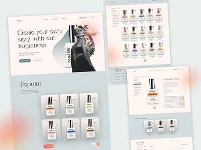 Редизайн сайта Demeter. graphic design ui ux web web design коллаж косметика парфюмерия сайт