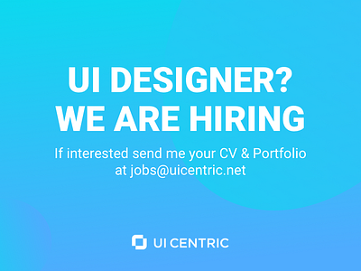 [Mid] Ui Designer Job Ui Centric