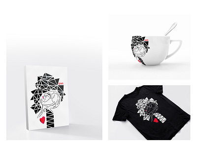 Love art book cover coffee mug design illustration love print tshirt