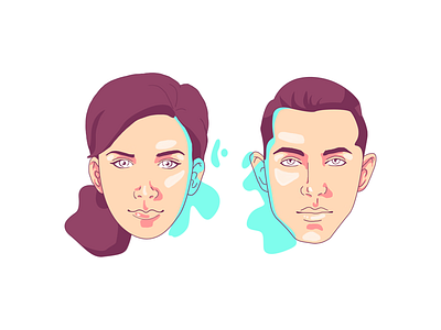 Faces faces illustration man people woman