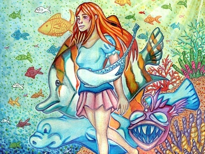 Bottom of the Sea art drawing fantasy illustration marine creature nature