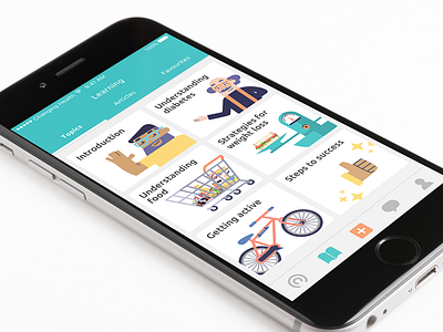 Changing Health app education health illustration learning mobile ui ux